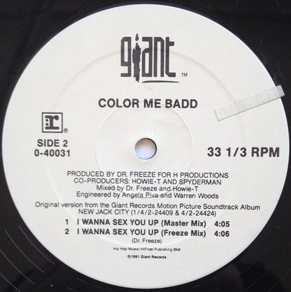 Color Me Badd - I Wanna Sex You Up (12", Maxi)