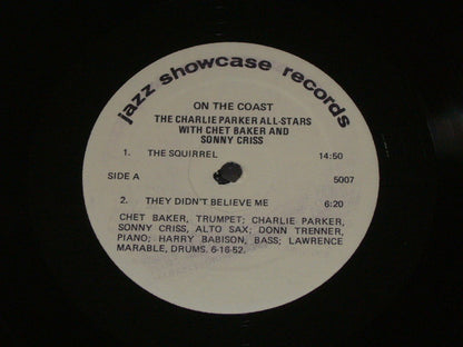 Charlie Parker, Chet Baker, Sonny Criss : On The Coast (LP, Album)