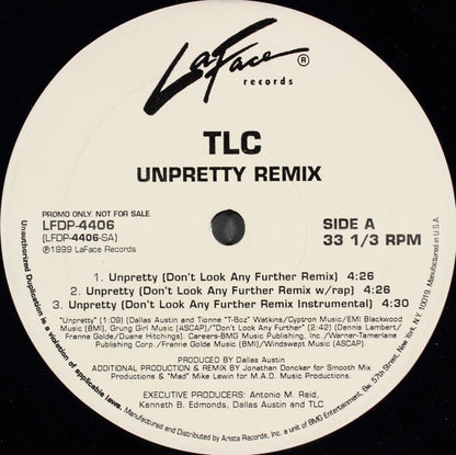 TLC - Unpretty Remix (12", Promo)