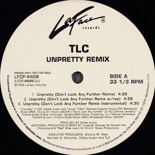 TLC - Unpretty Remix (12", Promo)