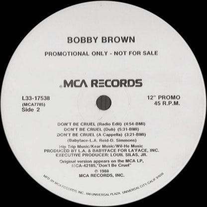 Bobby Brown - Don't Be Cruel (12", Promo)