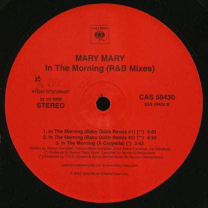 Mary Mary - In The Morning (R&B Mixes) (12")