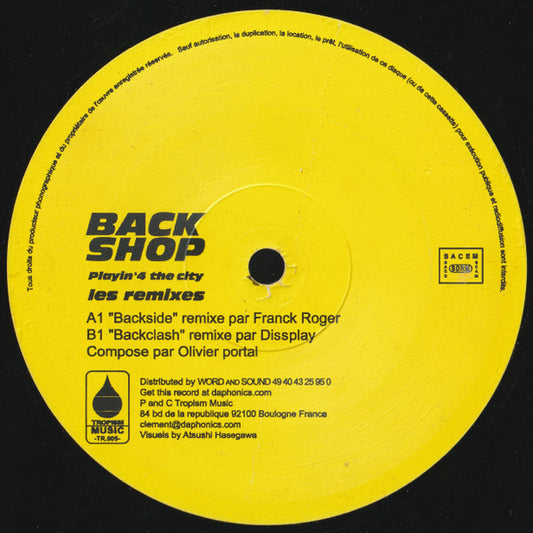 Playin' 4 The City : Back Shop - Les Remixes (12")