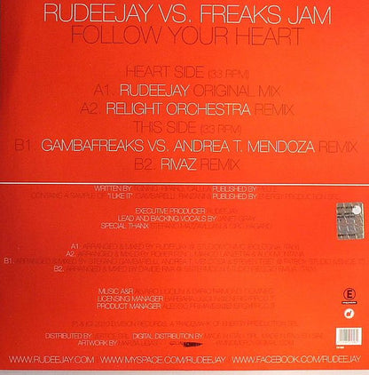 Rudeejay Vs. Freaks Jam - Follow Your Heart (12")