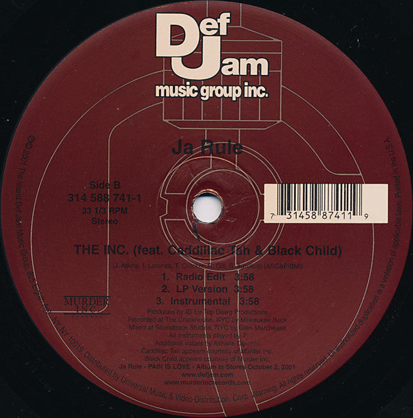 Ja Rule - Livin' It Up (12", Single)