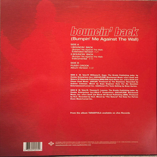 Mystikal : Bouncin' Back (Bumpin' Me Against The Wall) (12")