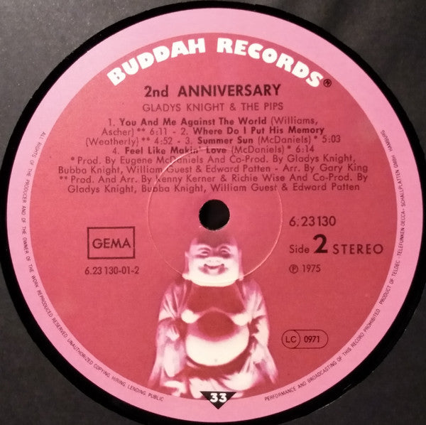 Gladys Knight And The Pips - 2nd Anniversary (LP, Album, RE)