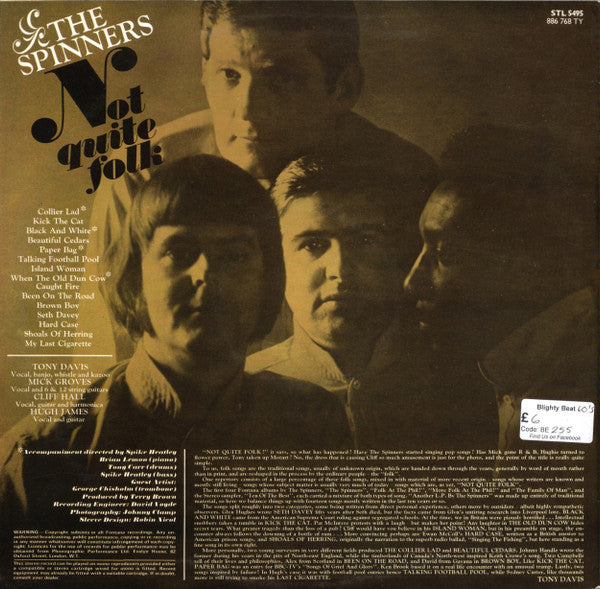 The Spinners : Not Quite Folk (LP, Album)