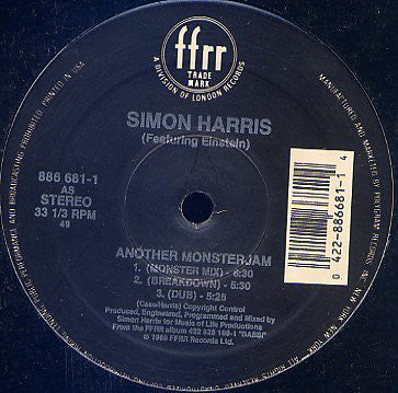Simon Harris - Another Monster Jam / (I've Got Your) Pleasure Control (12")