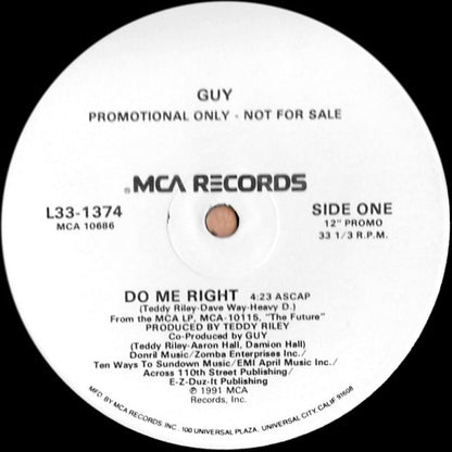Guy : Do Me Right (12", Single, Promo, Glo)