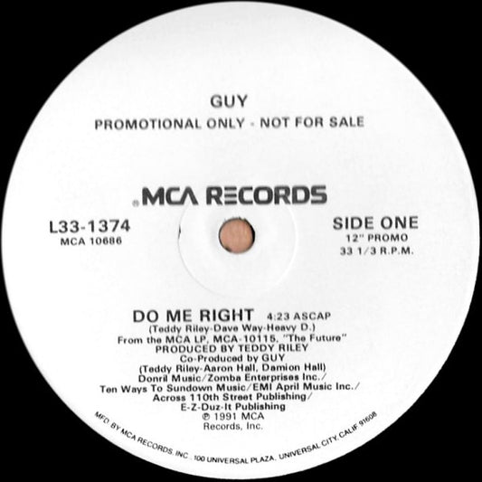 Guy : Do Me Right (12", Single, Promo, Glo)
