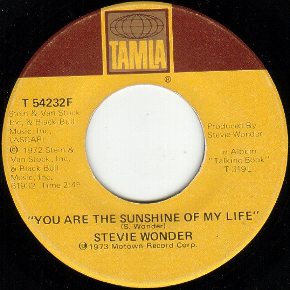 Stevie Wonder : You Are The Sunshine Of My Life / Tuesday Heartbreak (7", Single)