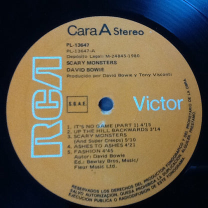 David Bowie : Scary Monsters (LP, Album)