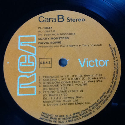 David Bowie : Scary Monsters (LP, Album)