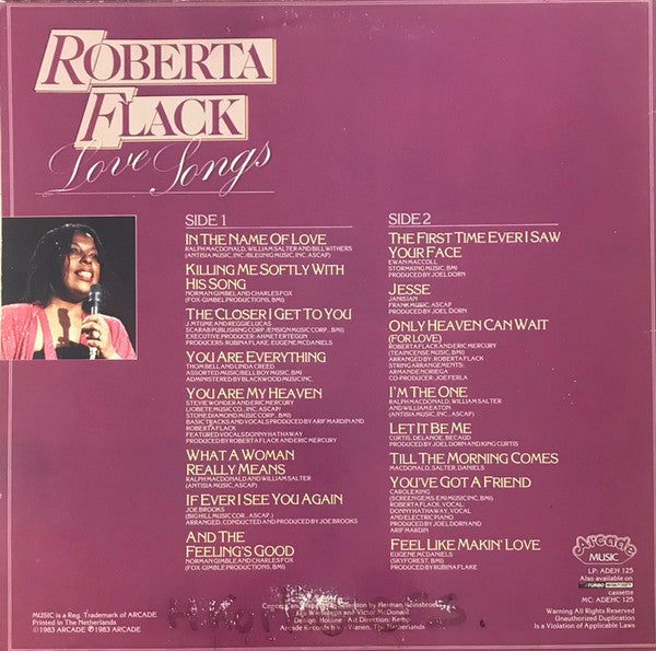 Roberta Flack : Love Songs (LP, Comp)
