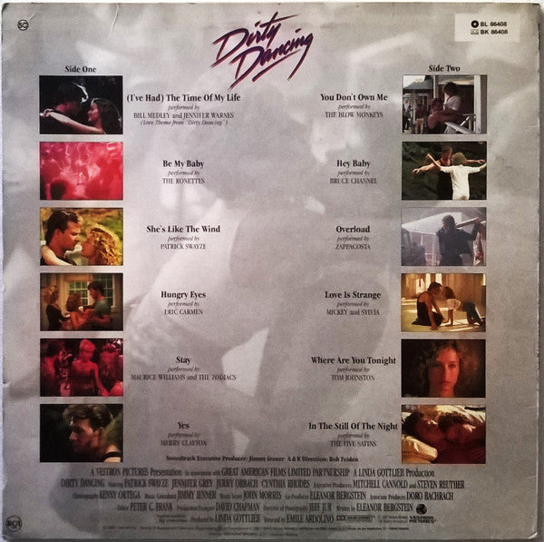 Various - Dirty Dancing (Original Soundtrack From The Vestron Motion Picture) (LP, Album, Comp, Inn)