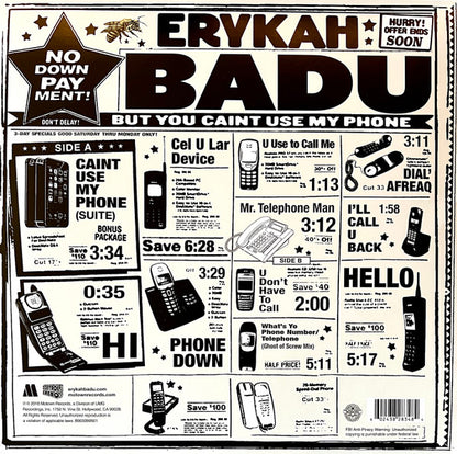 Erykah Badu - But You Caint Use My Phone (LP, Ltd, Mixtape, RE, Pur)