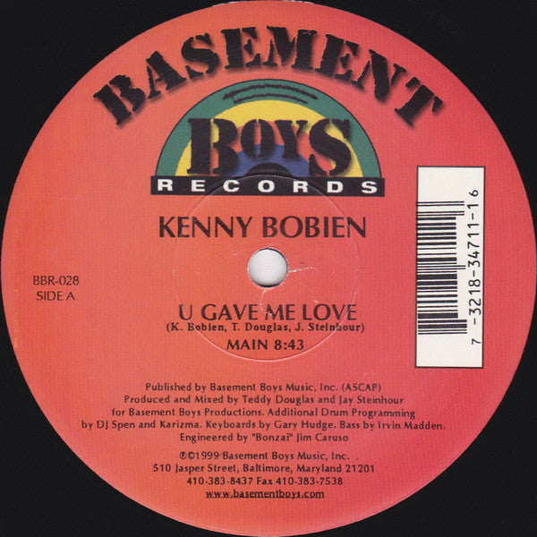 Kenny Bobien : U Gave Me Love (12")