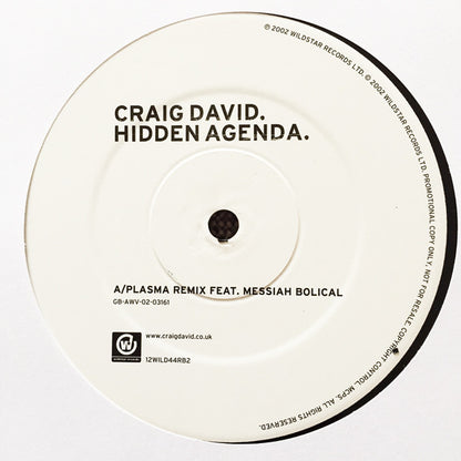 Craig David - Hidden Agenda (12", Promo)
