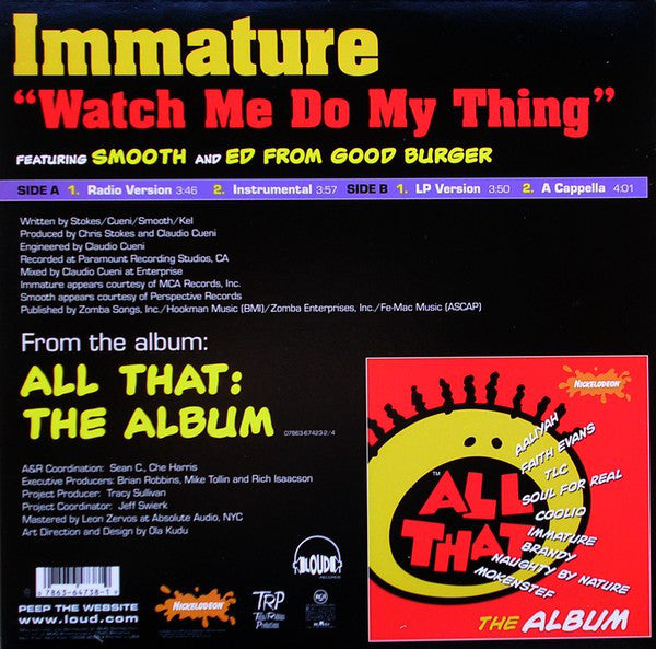Immature Featuring Smooth And Ed From Good Burger - Watch Me Do My Thing (12", Single)