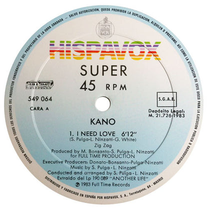 Kano - I Need Love / Ikeya Seki (12", Maxi)