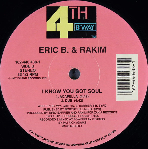 Eric B. & Rakim - I Know You Got Soul (12", RE)