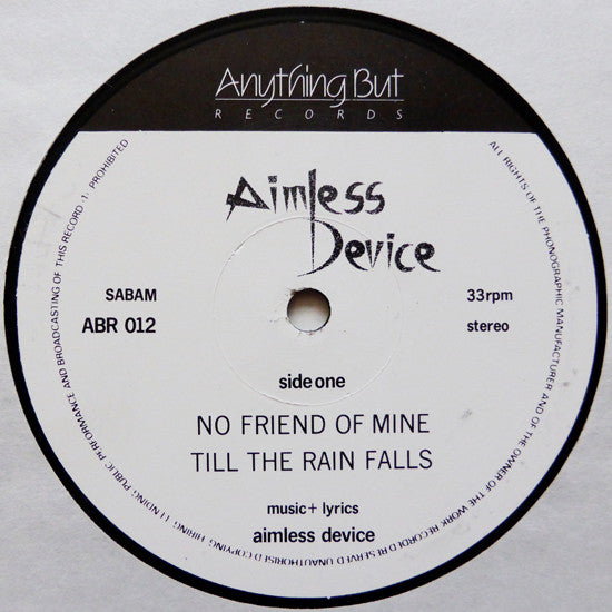 Aimless Device : Hard To Be Nice (12", MiniAlbum)