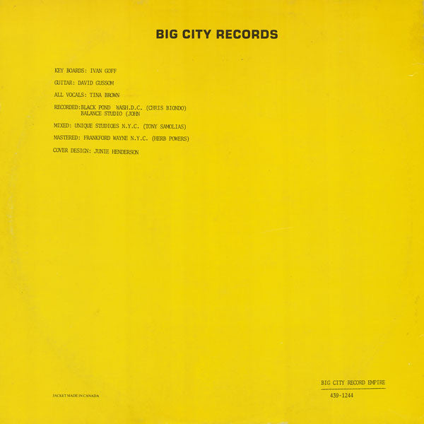 Keybordist Ivan Goff* Featuring Tina Brown : Hard Core Party (12")
