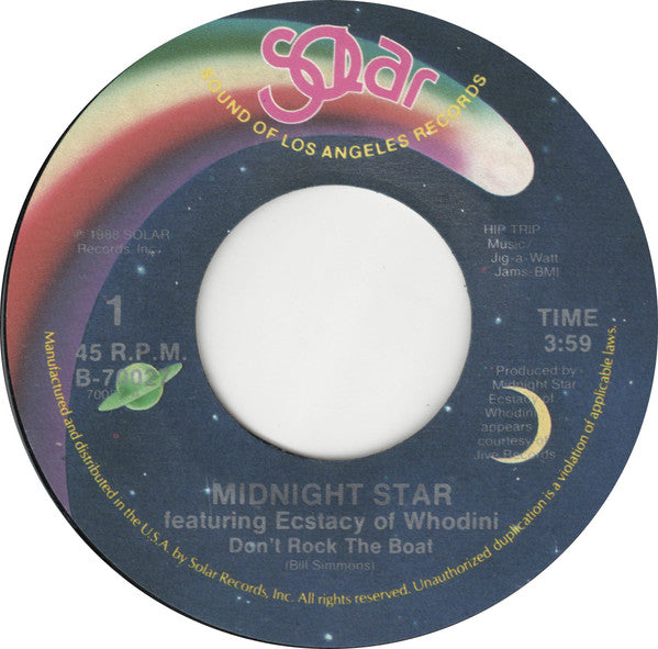 Midnight Star Featuring Ecstacy Of Whodini : Don't Rock The Boat (7", Single)