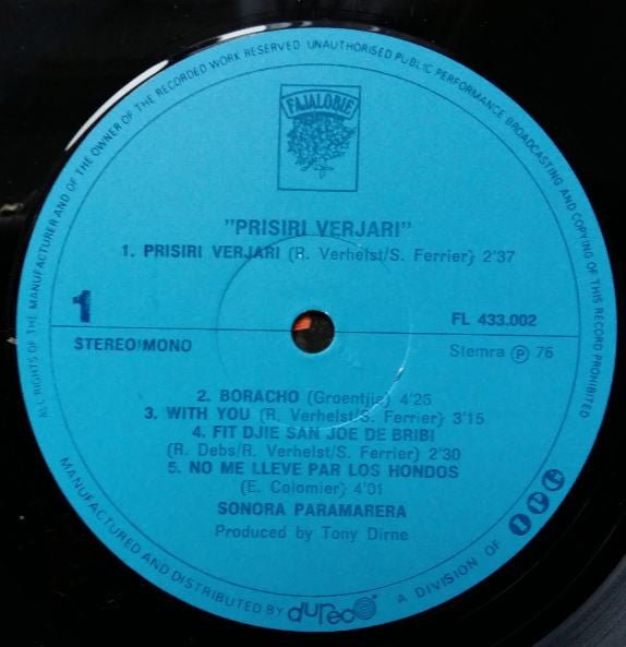 Sonora Paramarera - Prisiri Verjari (LP, Album)
