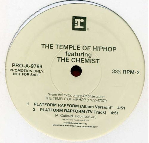 The Temple Of HipHop Featuring The Chemist (2) : Platform Rapform (12", Single, Promo)