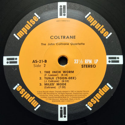 The John Coltrane Quartet : Coltrane (LP, Album, RE, RM, Gat)