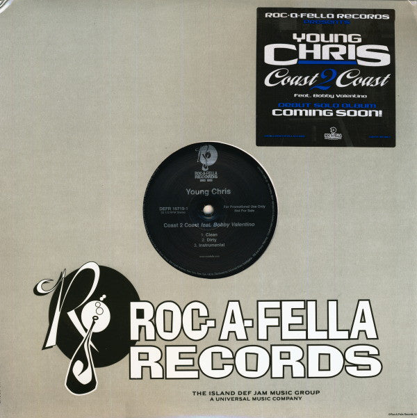 Young Chris Feat. Bobby Valentino  - Coast 2 Coast (12", Promo)