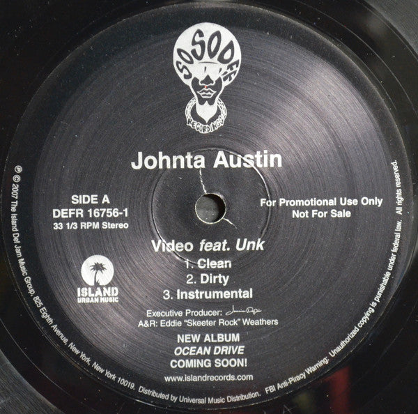 Johnta Austin Feat. Unk* : Video (12", Promo)