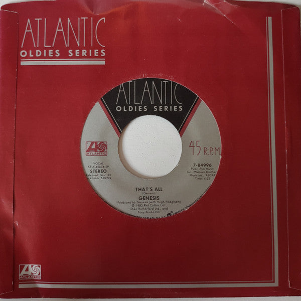 Genesis : Taking It All Too Hard / That's All (7", Single, SP )