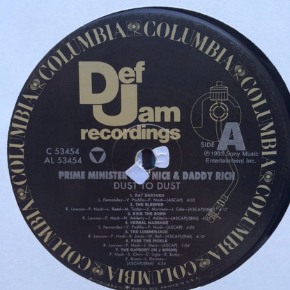 Prime Minister Pete Nice & Daddy Rich : Dust To Dust (LP, Album)