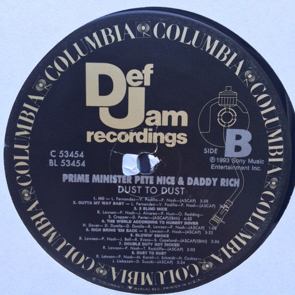 Prime Minister Pete Nice & Daddy Rich : Dust To Dust (LP, Album)