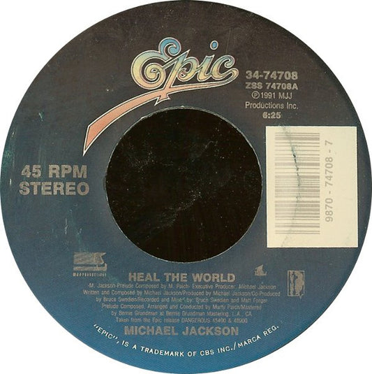 Michael Jackson : Heal The World (7")