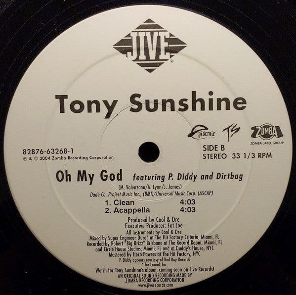 Tony Sunshine : Oh My God (12", Single)