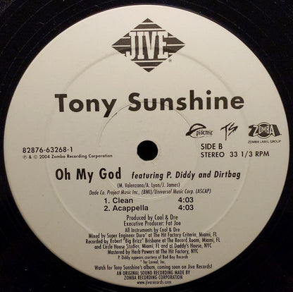 Tony Sunshine : Oh My God (12", Single)