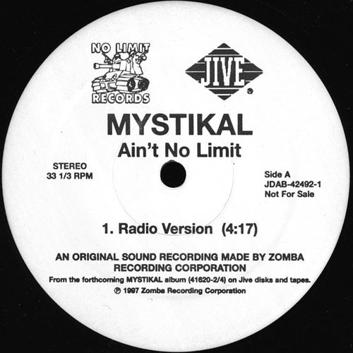 Mystikal - Ain't No Limit (12", Promo)