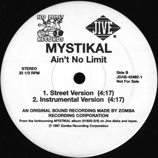 Mystikal - Ain't No Limit (12", Promo)