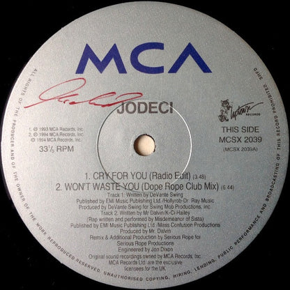 Jodeci : Cry For You (12")