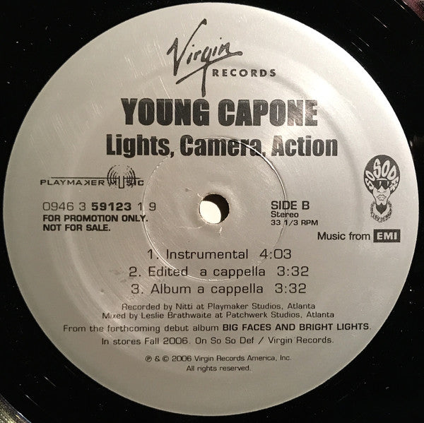 Young Capone - Lights, Camera, Action (12", Promo)