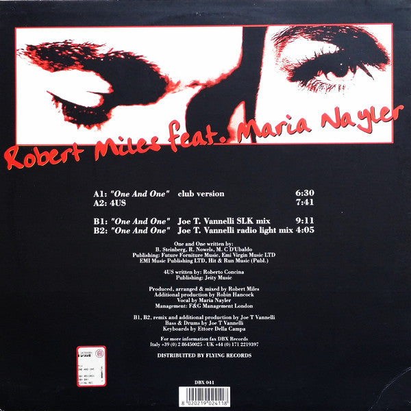 Robert Miles feat. Maria Nayler - One And One (12")