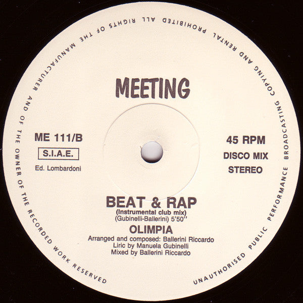 Olimpia : Beat & Rap (12")