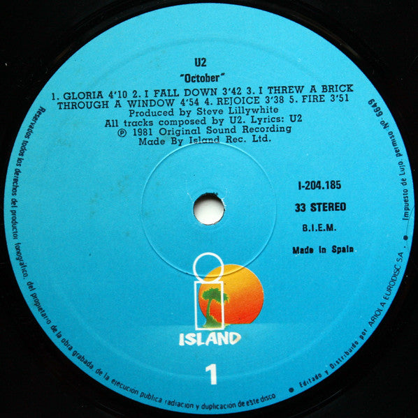 U2 : October (LP, Album)