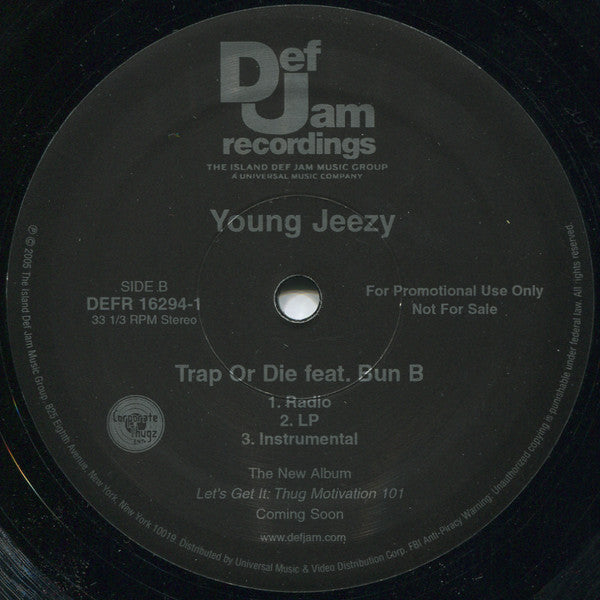 Young Jeezy Feat. Mannie Fresh - And Then What b/w Trap Or Die (12", Single, Promo)