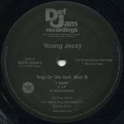 Young Jeezy Feat. Mannie Fresh - And Then What b/w Trap Or Die (12", Single, Promo)