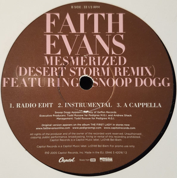 Faith Evans : Tru Love / Mesmerized (Desert Storm Remix) (12", Promo)